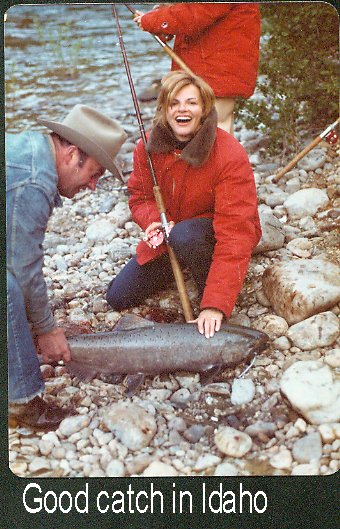 Judy with salmon
